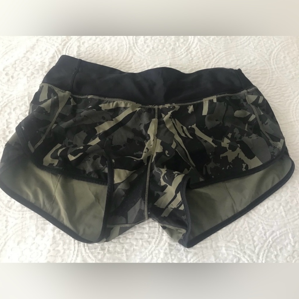 Lululemon Athletics Camo Speed Shorts